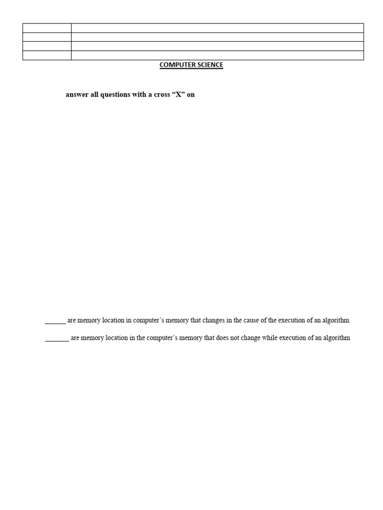 Computer Science MCQs for Form 3 | PDF | Computer Virus | Computer Program