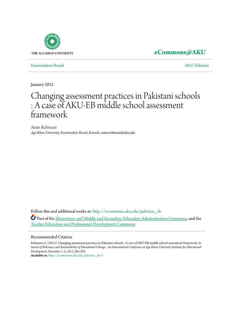Changing Assessment Practices in Schools | PDF | Educational Assessment ...