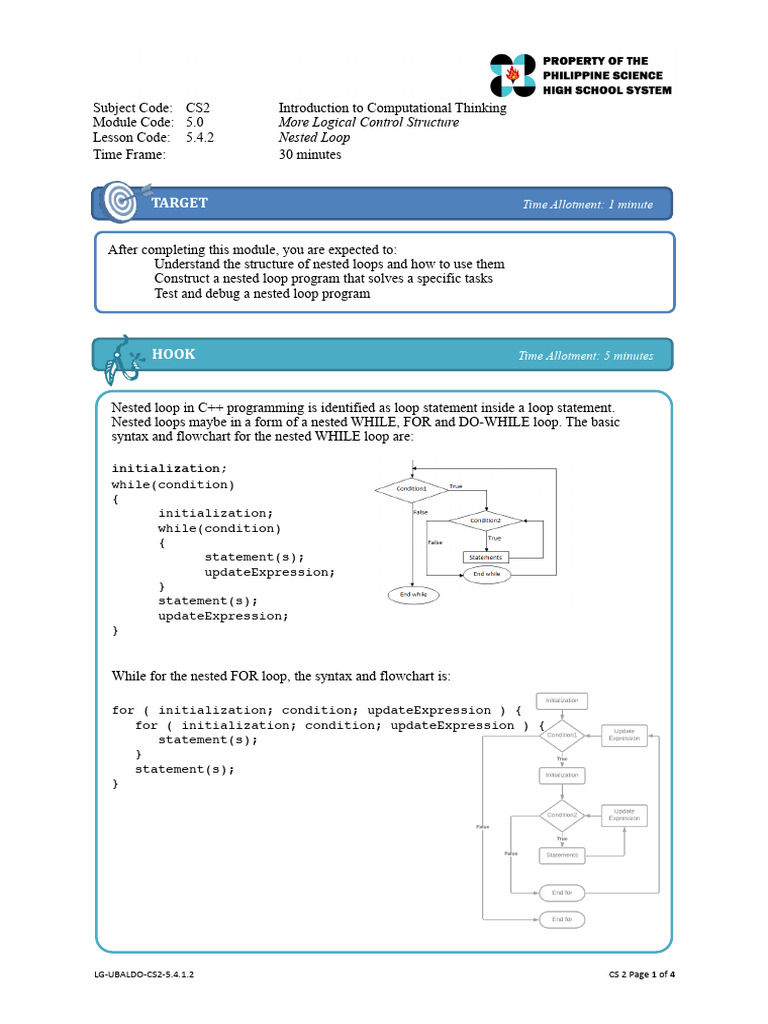 Understanding Nested Loops in C++ | PDF | Control Flow | Software ...