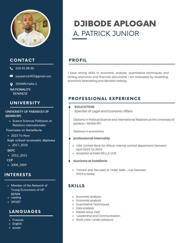 Blue Simple Professional CV Resume | PDF