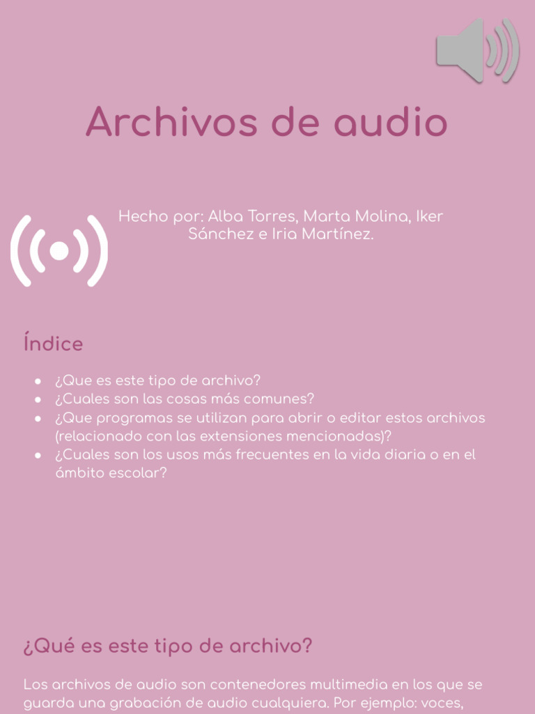 Archivos de Audio | PDF