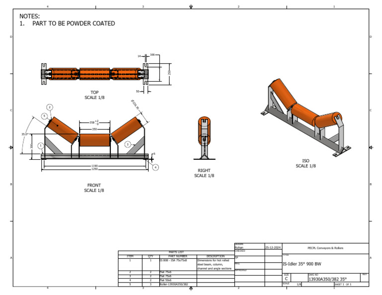 Idler 35° 900BW Indian Standard | PDF | Industrial Processes ...