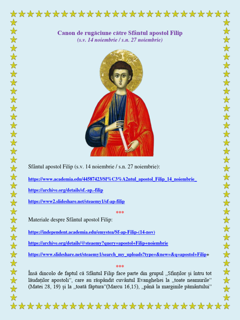 Canon de Rugaciune Catre Sfantul Apostol | PDF
