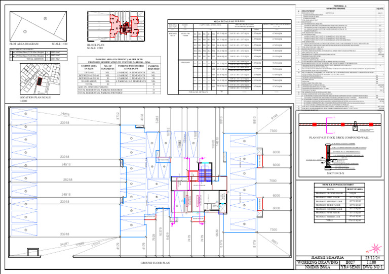 Total Built-Up Area Calculation | PDF