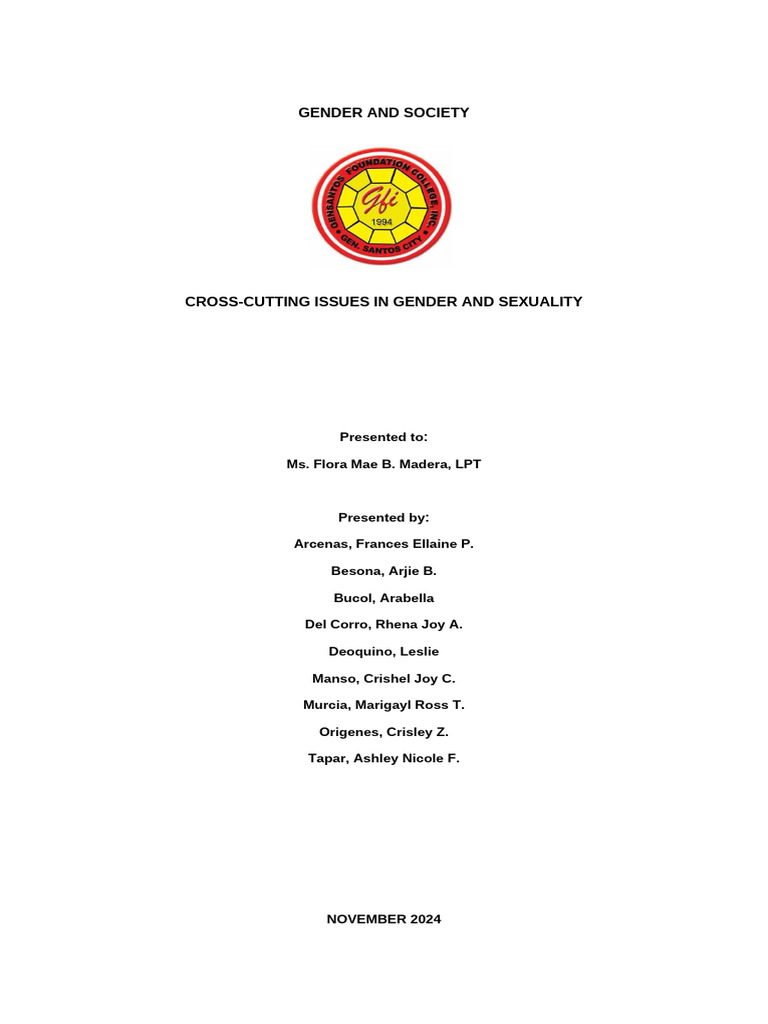 Gender Inequality in Labor and Media | PDF | Homosexuality ...
