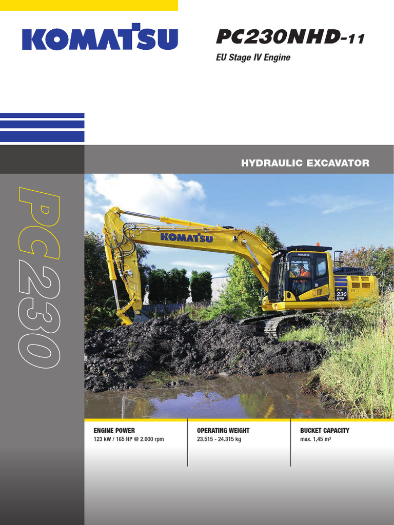 KOMATSU PC230 | PDF | Exhaust Gas | Mechanical Engineering