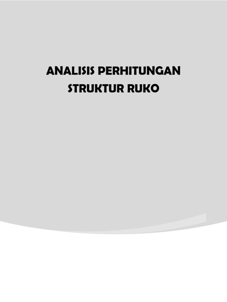 Analisis Struktur Ruko 2024 | PDF