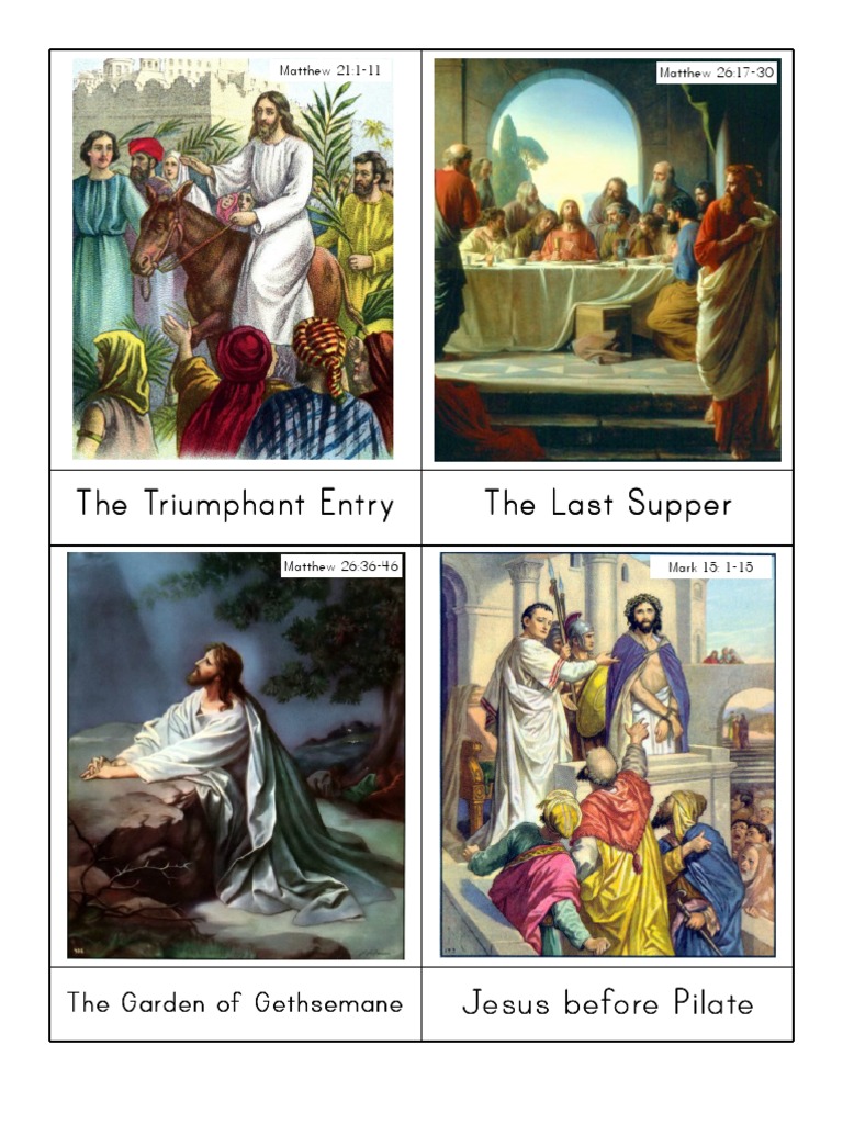 Holy Week Sequencing Cards
