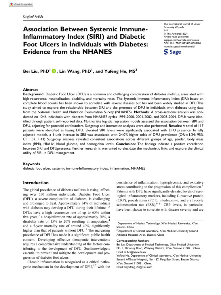 Liu Et Al 2024 Association Between Systemic Immune Inflammatory Index ...