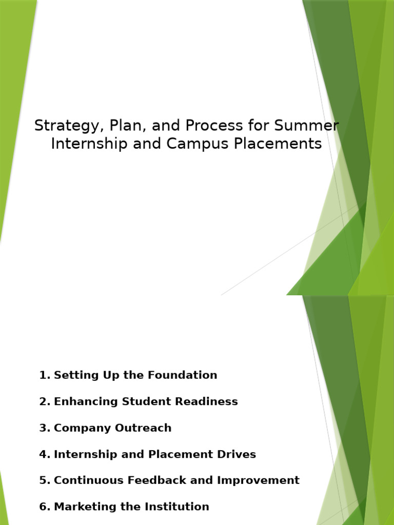 Summer Internship Placement Strategy Guide | PDF | Recruitment | Marketing