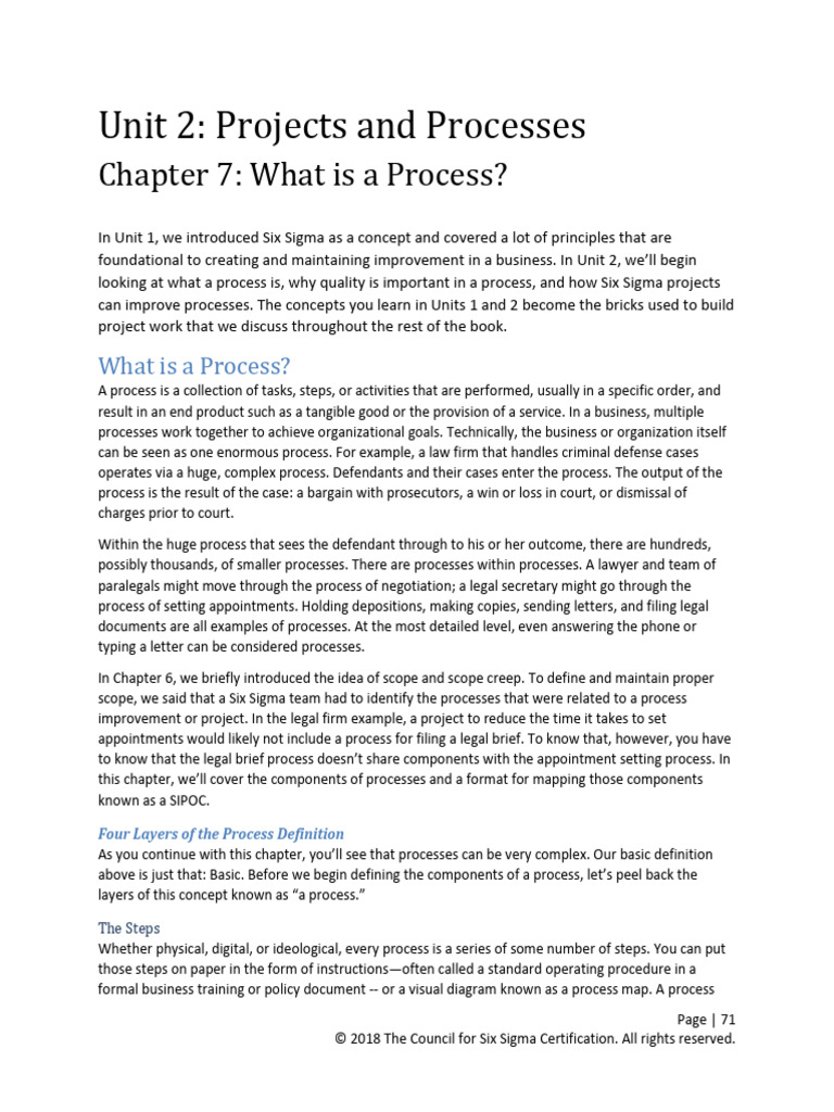 Understanding Business Processes in Six Sigma | PDF | Pizza ...