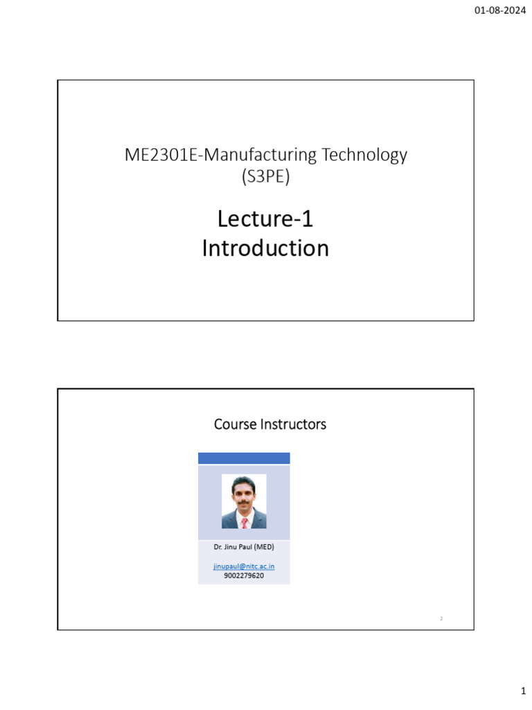 Manufacturing Processes Overview and Syllabus | PDF | Construction ...