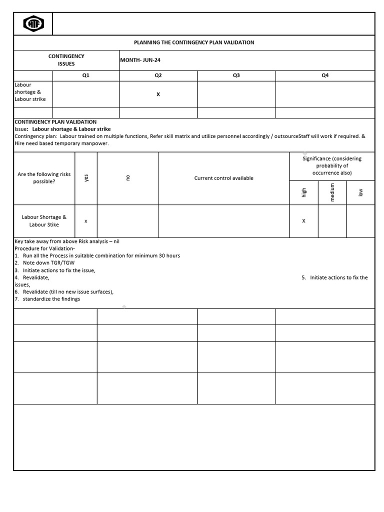Labour Shortage Contingency Plan Insights | PDF | Labor | Labor Relations