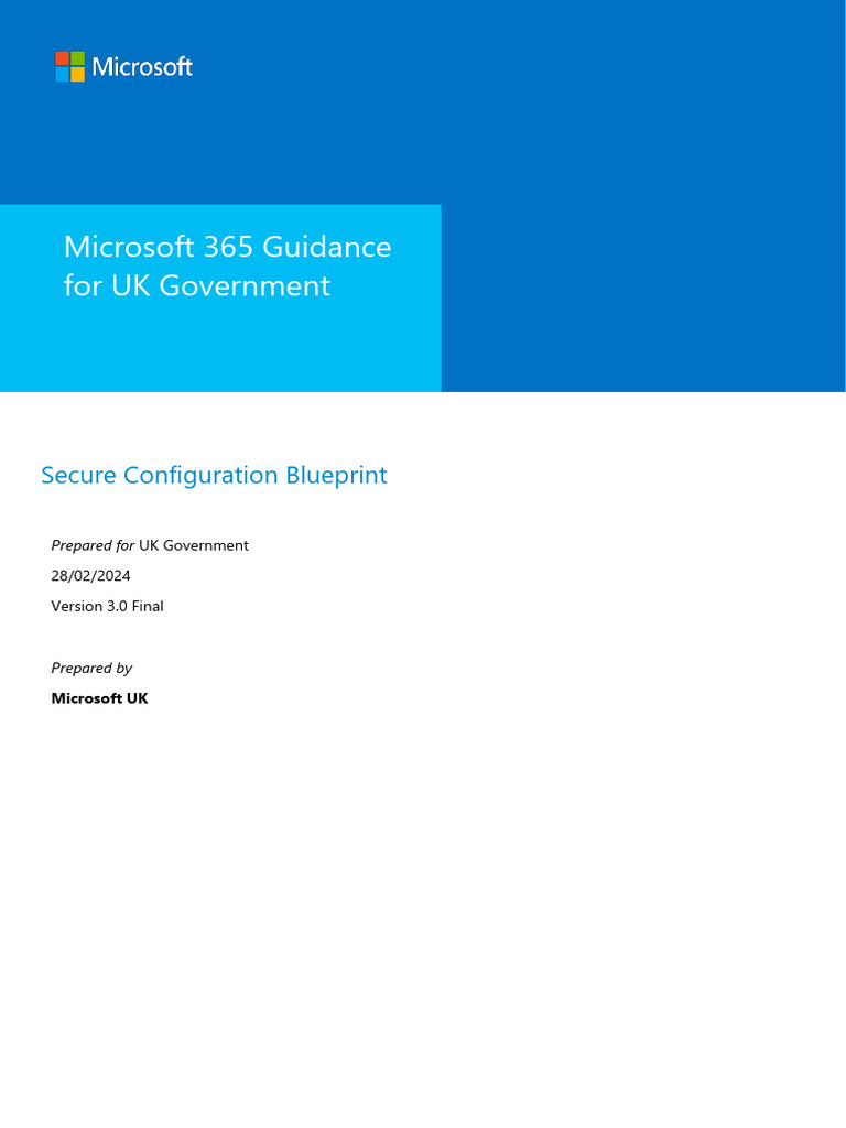 Microsoft 365 Secure Configuration Guide | PDF | Security | Computer ...
