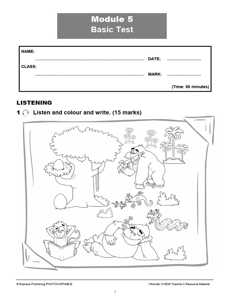 15 I Wonder 3 NEW Module Test 5 | PDF | Zoology