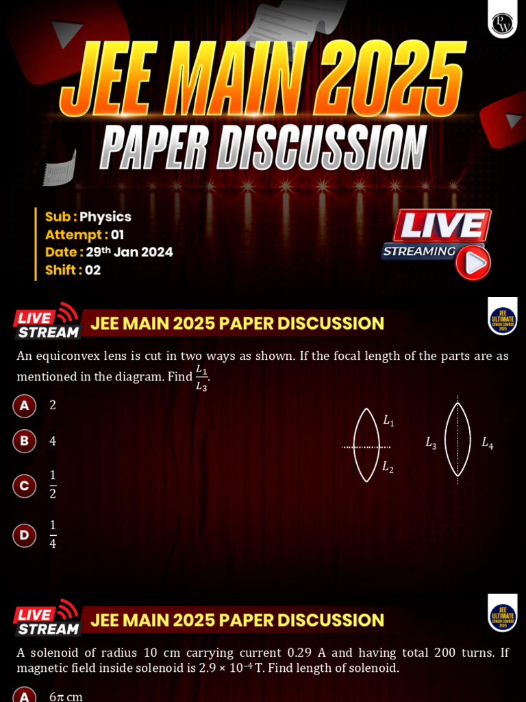 JEE Main 2025 Physics Paper Analysis | PDF | Magnetic Field ...