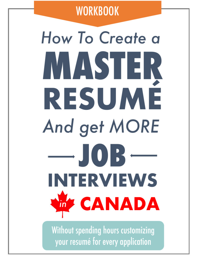 Master Resumé Guide for Canadian Job Seekers | PDF