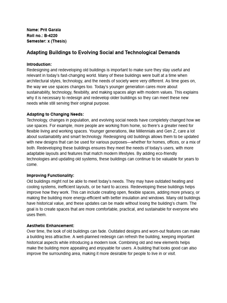 Adapting Old Buildings for Modern Needs | PDF | Efficient Energy Use ...