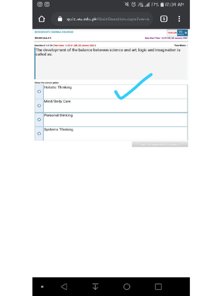 EDU403 Quiz 2 After Mids | PDF
