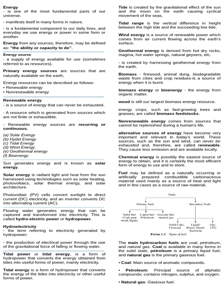 Energy | PDF | Fuels | Hydrocarbons
