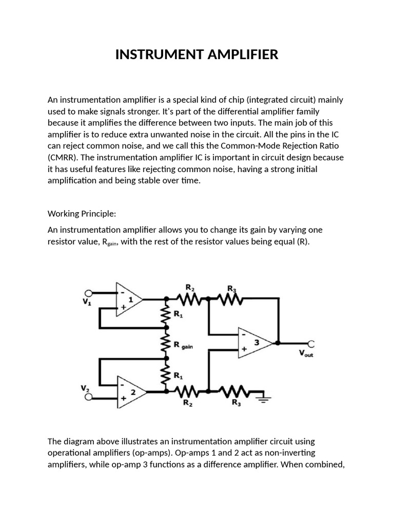 Instrument Amplifier | PDF