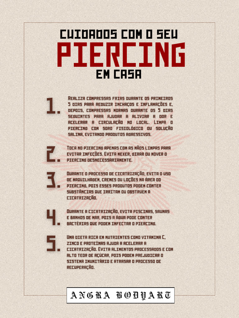 Cuidados Com o Seu Piercing | PDF