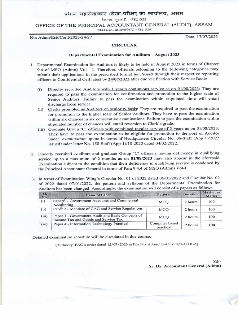 Departmental Examination For Auditor August 2023 0001 064b4f183d13951 ...