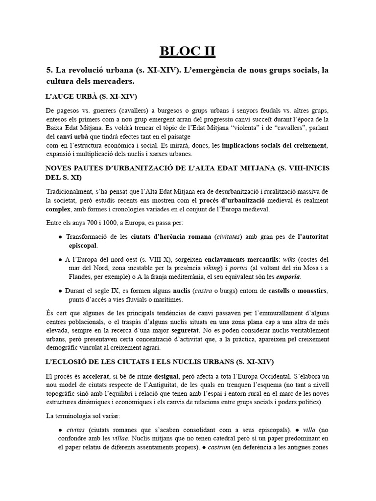 Apunts Bloc II | PDF