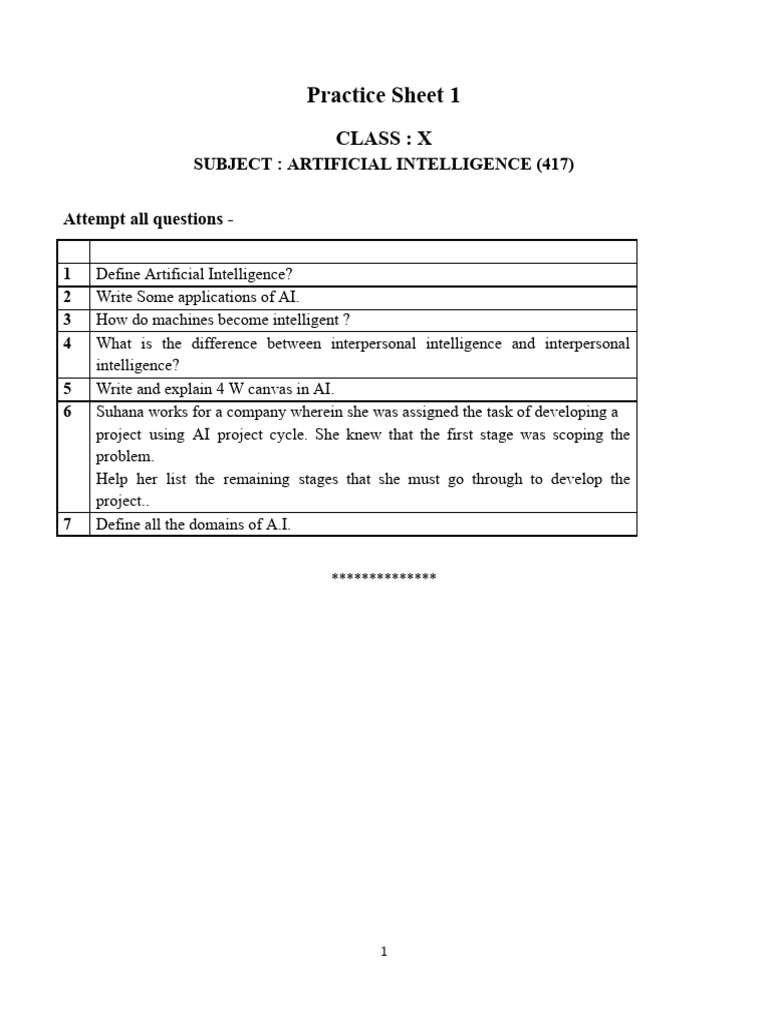 X Practice Test 1 Pdf