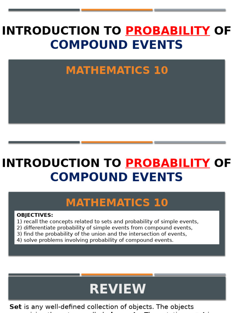 Understanding Compound Event Probability | PDF | Set (Mathematics ...