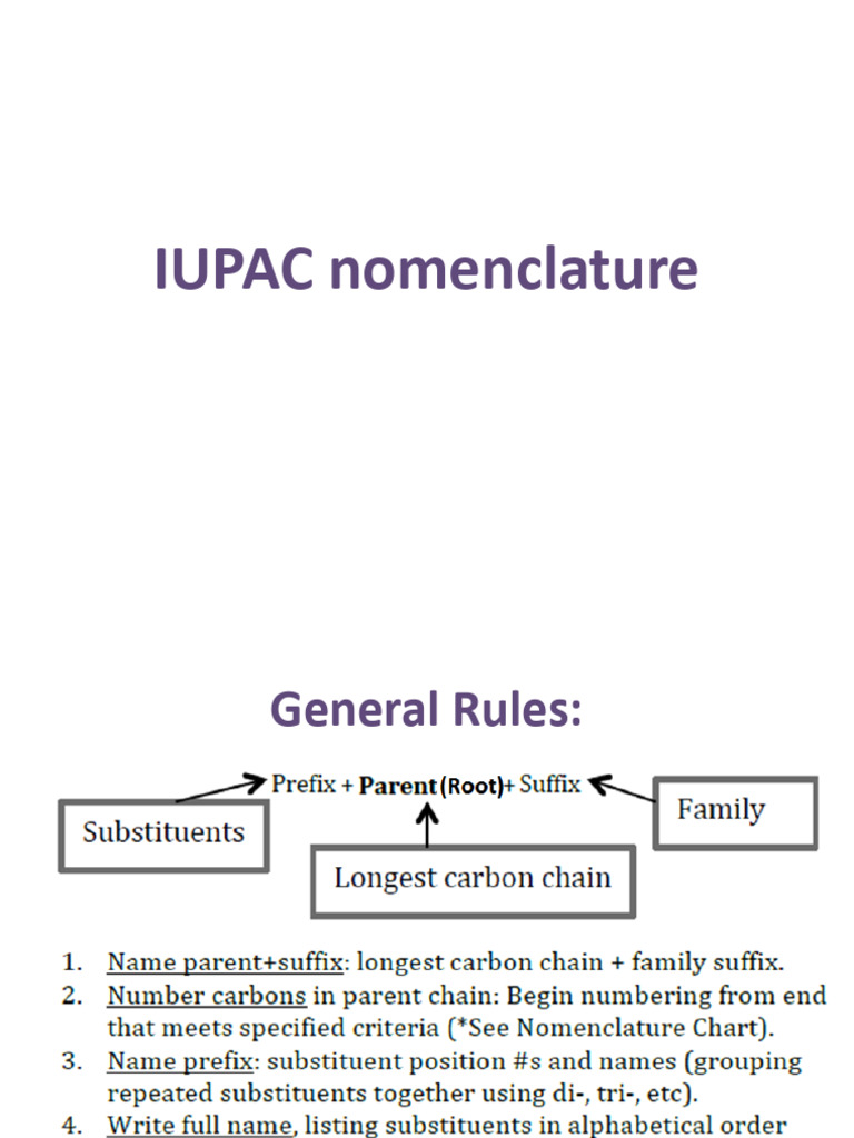 IUPAC Nomenclature Guide for Organic Molecules | PDF