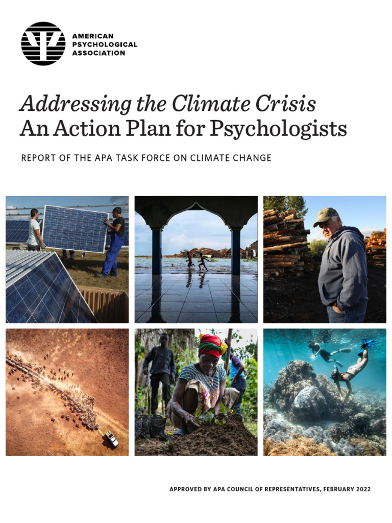 APA Action Plan on Climate Crisis | PDF | Climate Change Mitigation ...