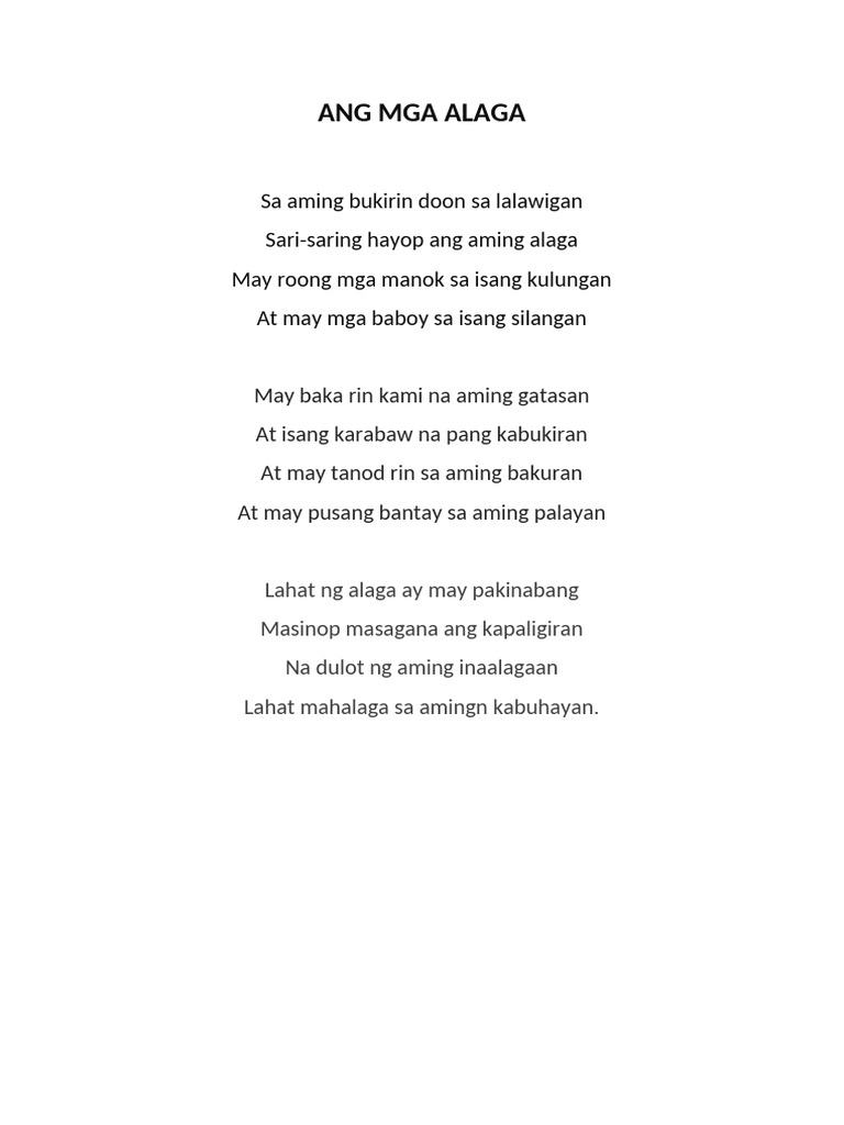Ang Mga Alaga | PDF