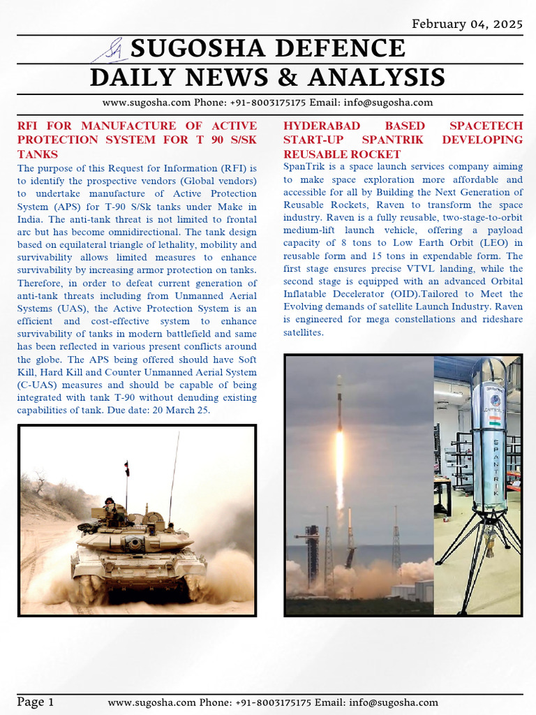 Sugosha Daily Defence News - 04th February | PDF | Unmanned Aerial ...