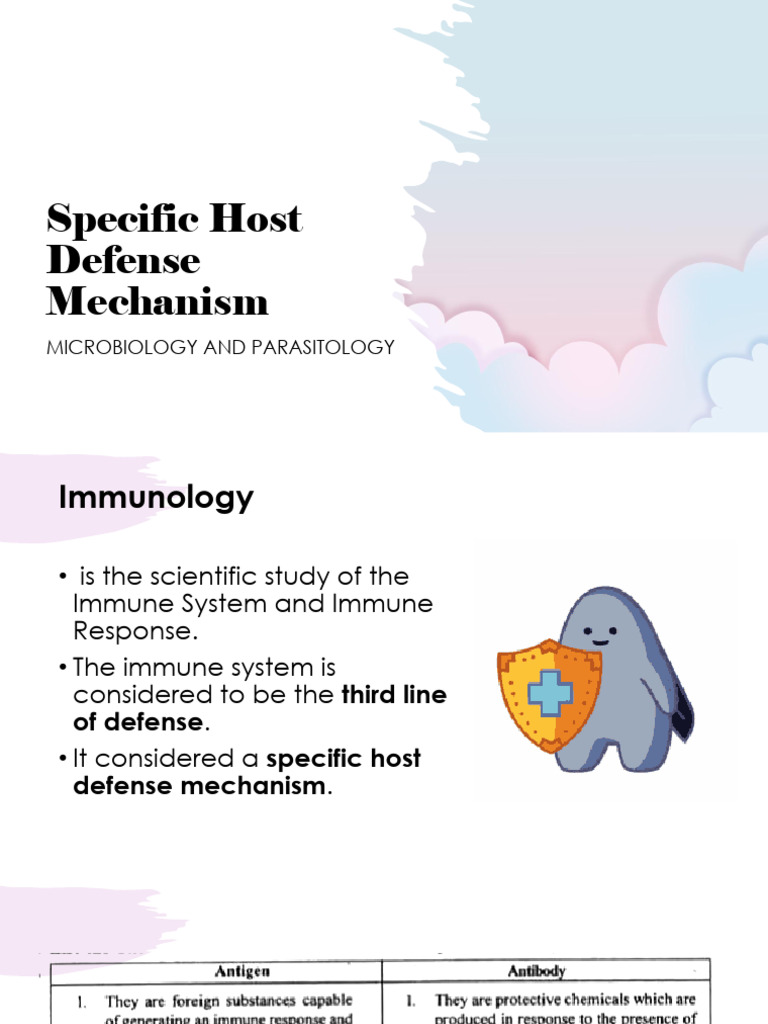 Specific Host Defense Mechanism | PDF | Immune System | Lymphocyte