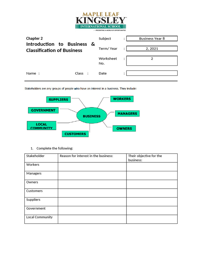 Business Worksheet 2 | PDF | Income | Privatization