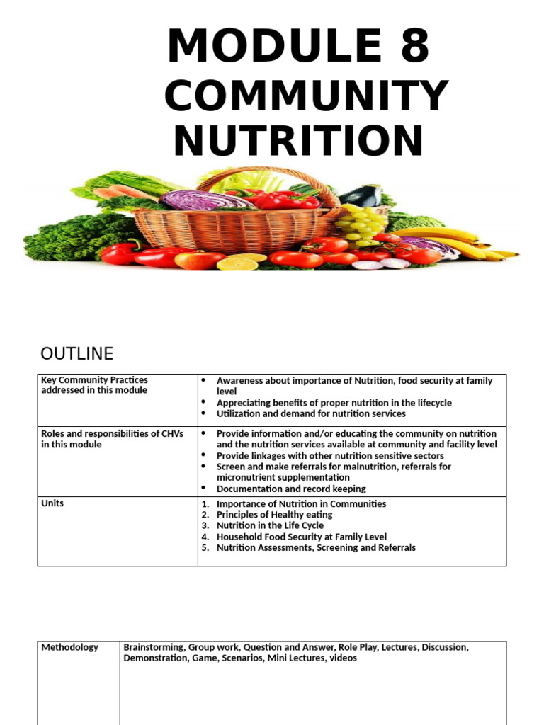 Community Nutrition Practices Overview | PDF | Foods | Breastfeeding