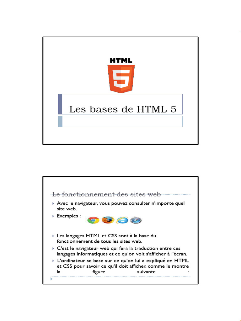 Introduction au HTML5 et CSS | PDF | Html | Langage de balisage