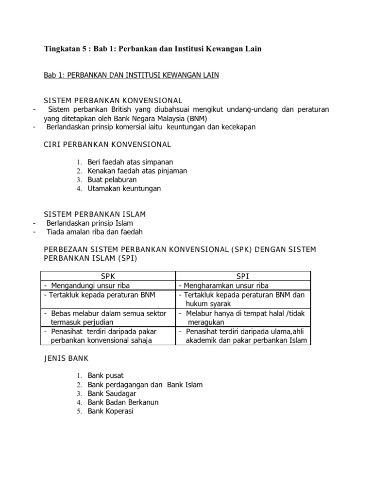 Perbankan Dan Institusi Kewangan Lain