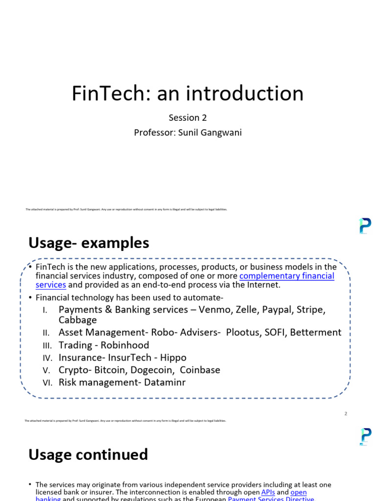 FinTech Overview and Strategic Options | PDF | Banks | Money