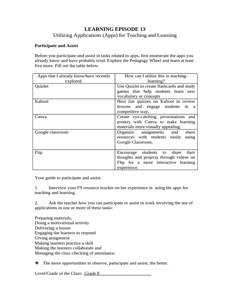 FS2 Ep. 13 - 071244 | PDF | Learning | Teachers