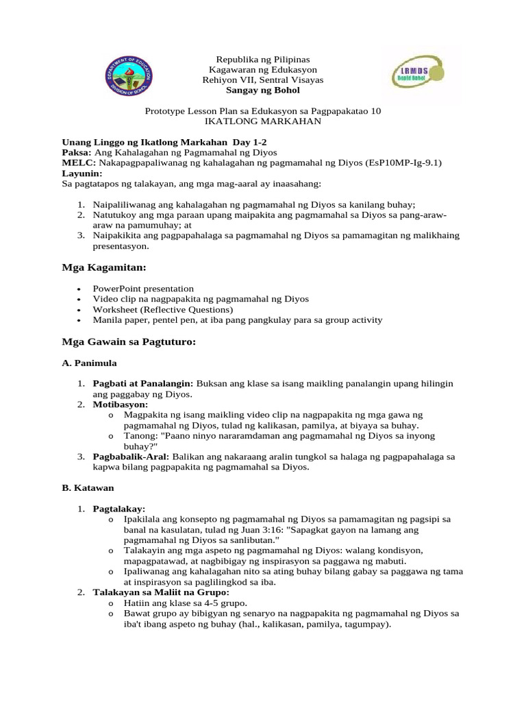 PLP - ESP Q3 - Module 1 | PDF