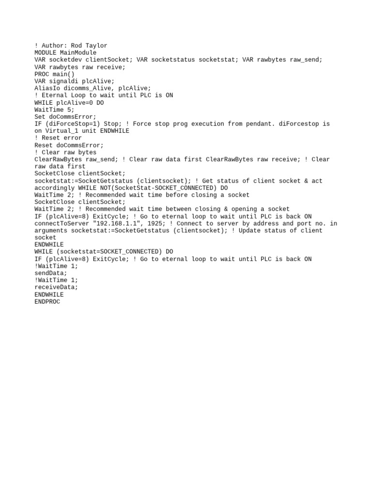 PLC Socket Communication Module Code | PDF