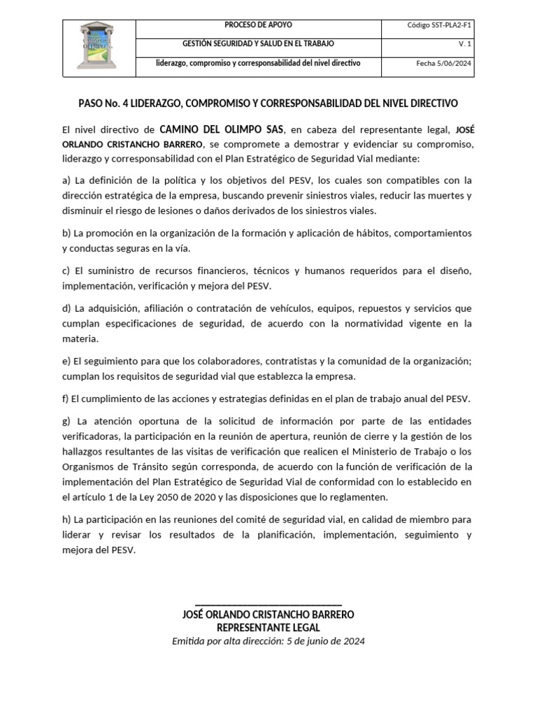 Liderazgo, Compromiso y Correspon | PDF | Planificación estratégica ...