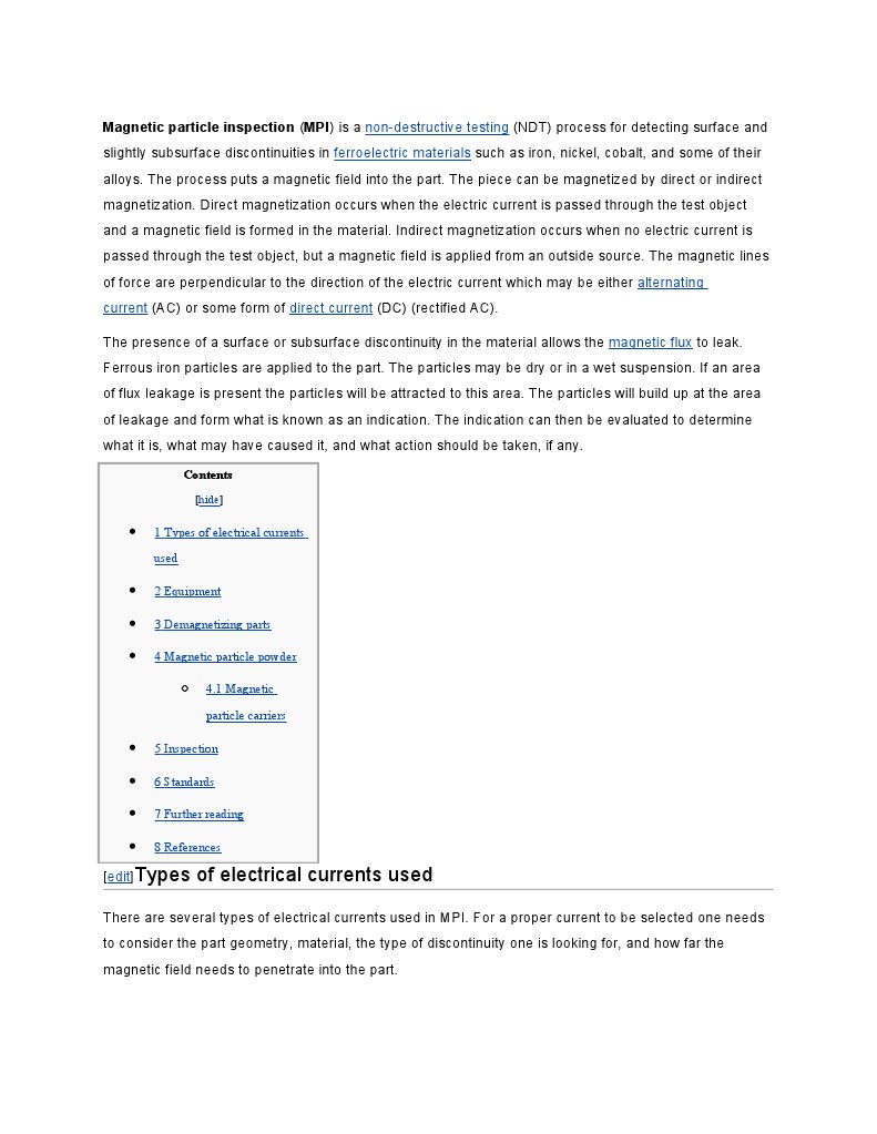 Magnetic Particle Inspection Overview | PDF | Nondestructive Testing ...