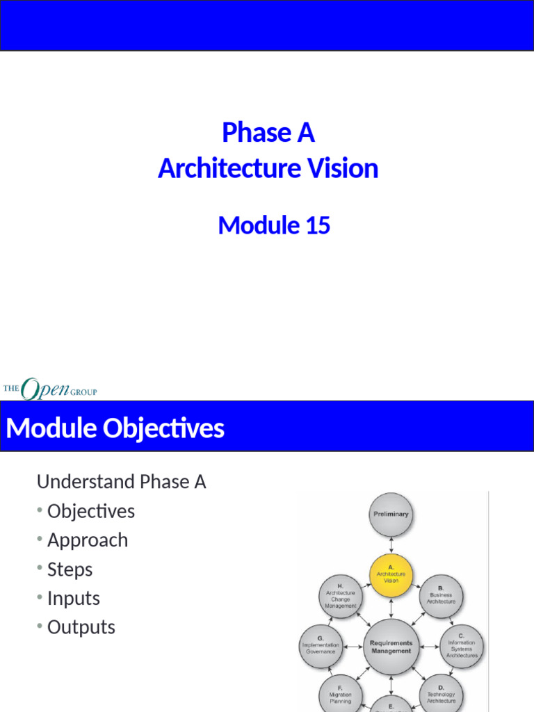 Togaf v91 m15 Phase A Architecture Vision | PDF | Risk | Goal
