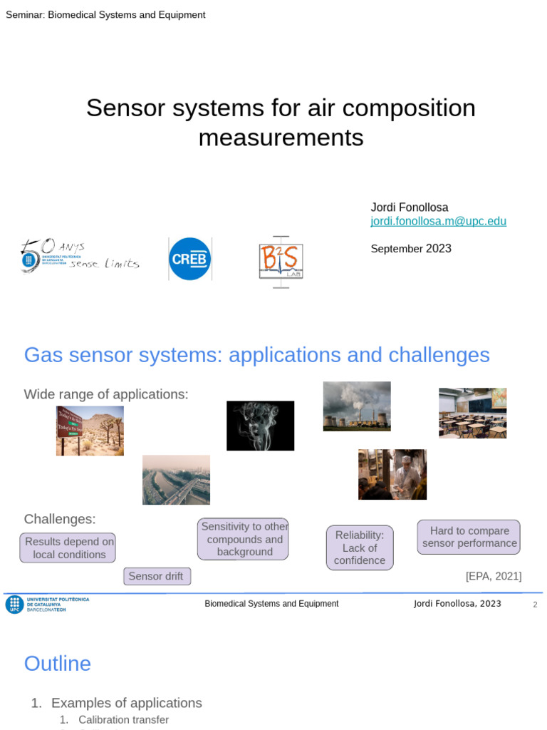 Seminar 1 Sensor Systems For Air Composition Merasurements and Health ...