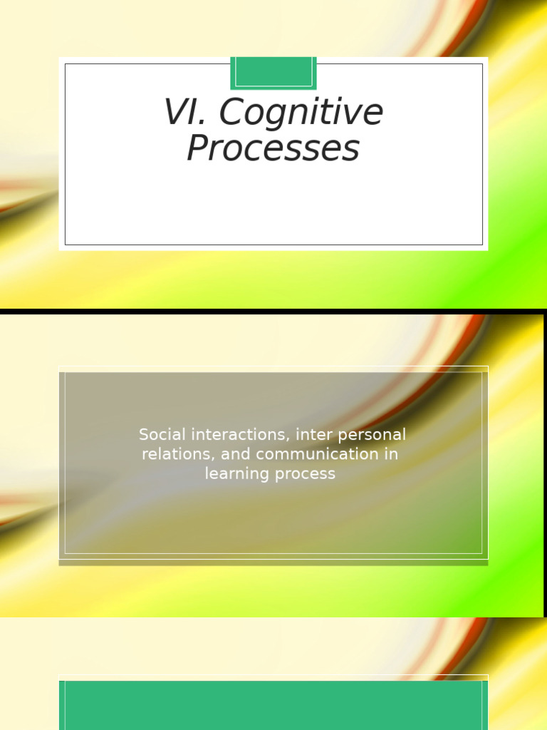 Chapter Vi. Cognitive Processes | PDF | Learning | Creativity
