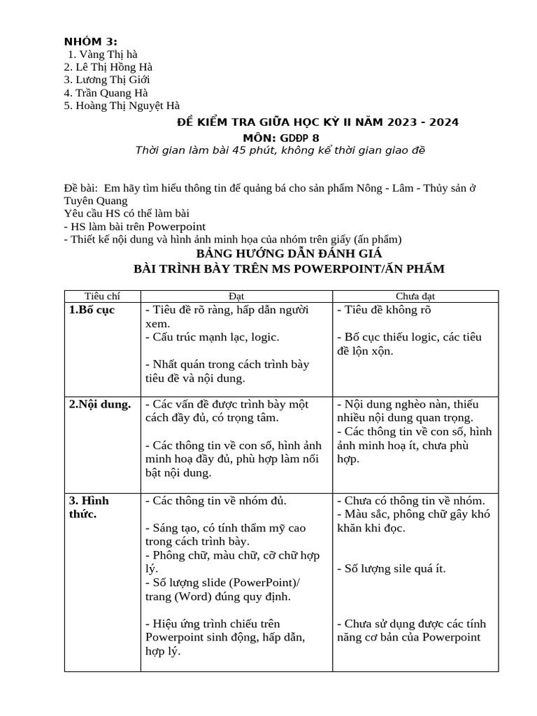 ĐỀ GK 2 | PDF