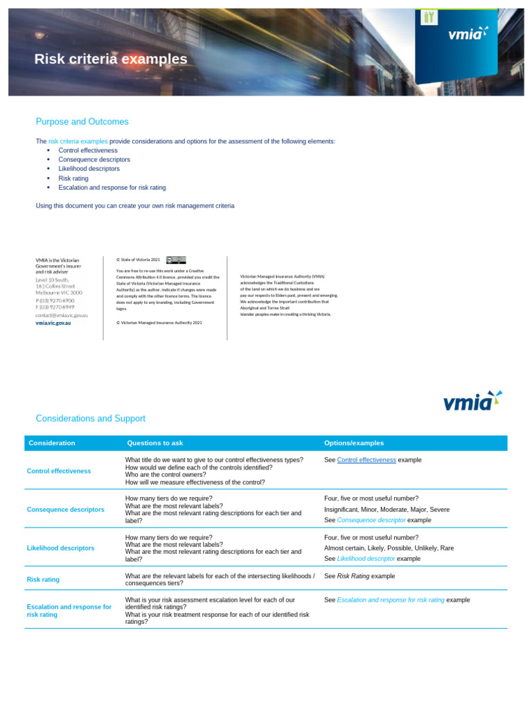 Risk Assessment Criteria Examples | PDF | Risk